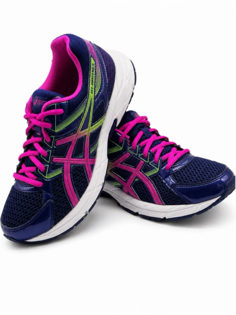ASICS Gel Contend 3 Womens Running Shoes Blue Pink Athletic Sneakers 8.5 - Picture 1 of 10